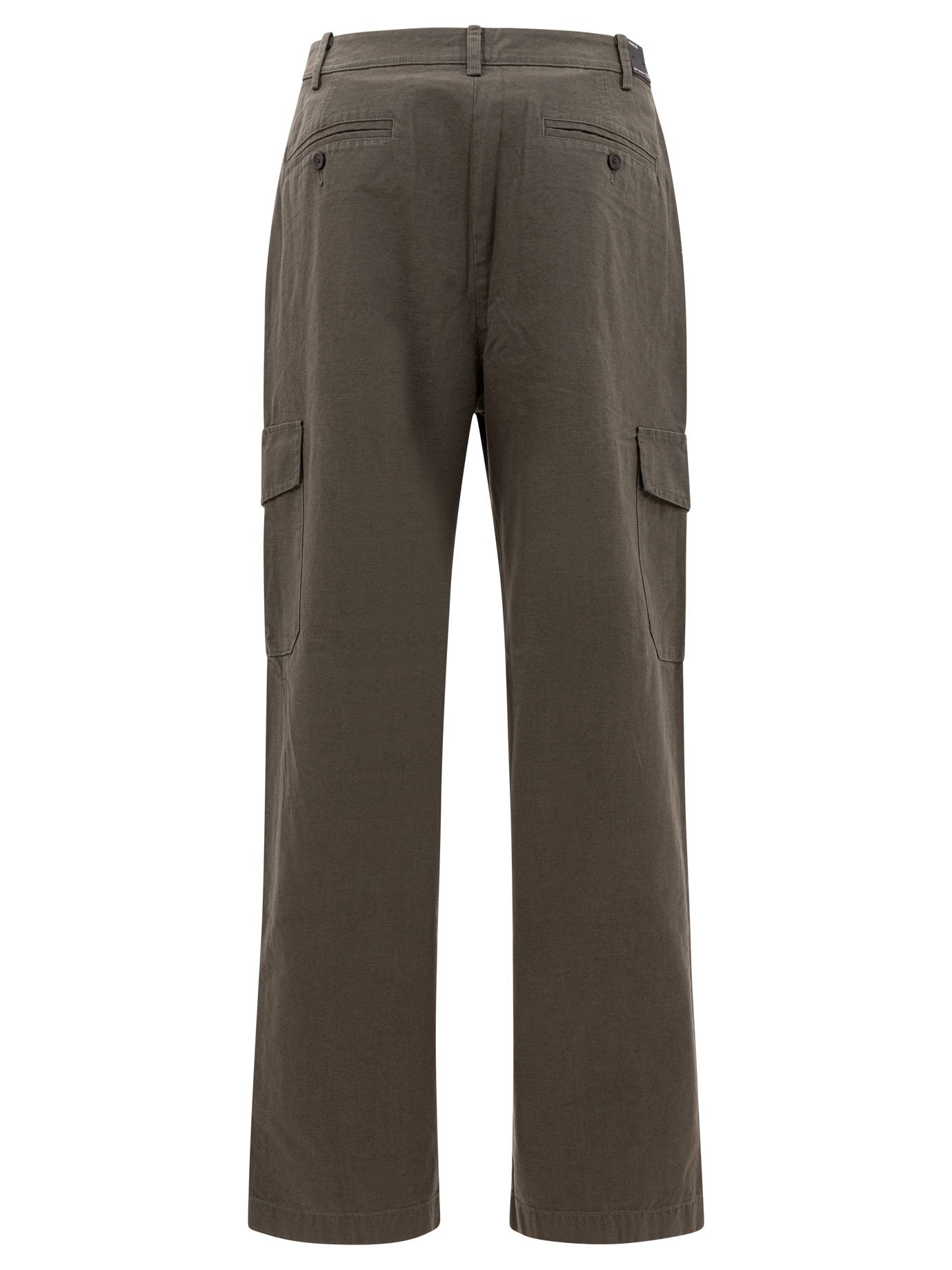 Cotton and linen cargo trousers - Image 2