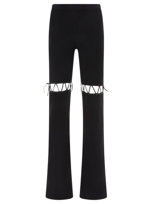 Flared laced leggings