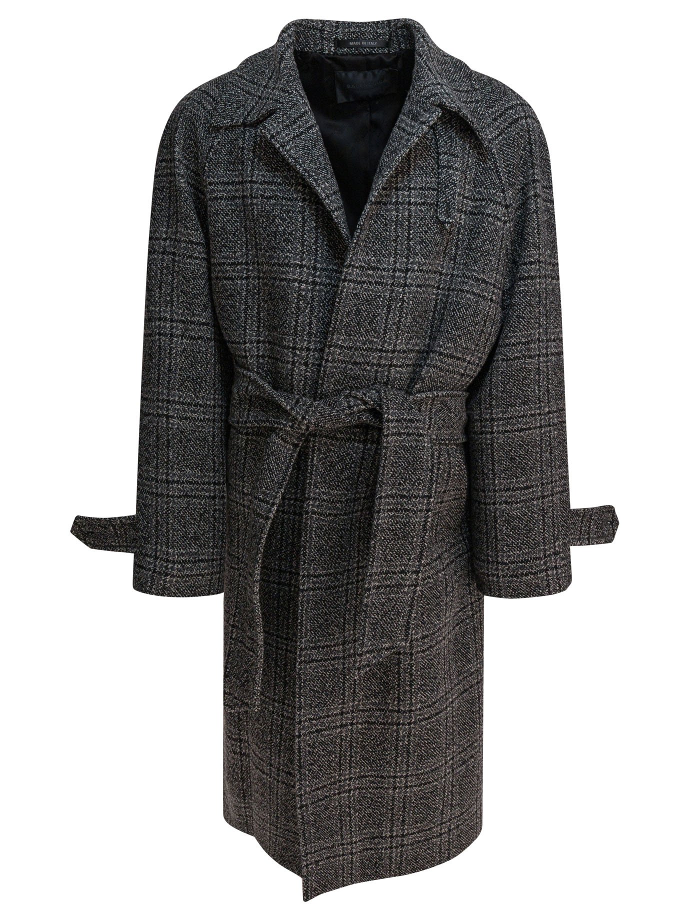 Single-breasted raglan coat