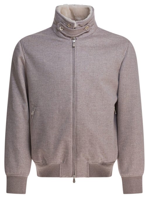 Cashmere beave bomber jacket