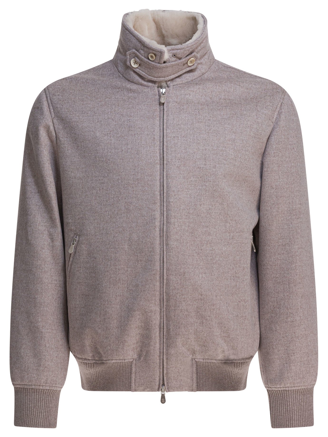 Cashmere beave bomber jacket