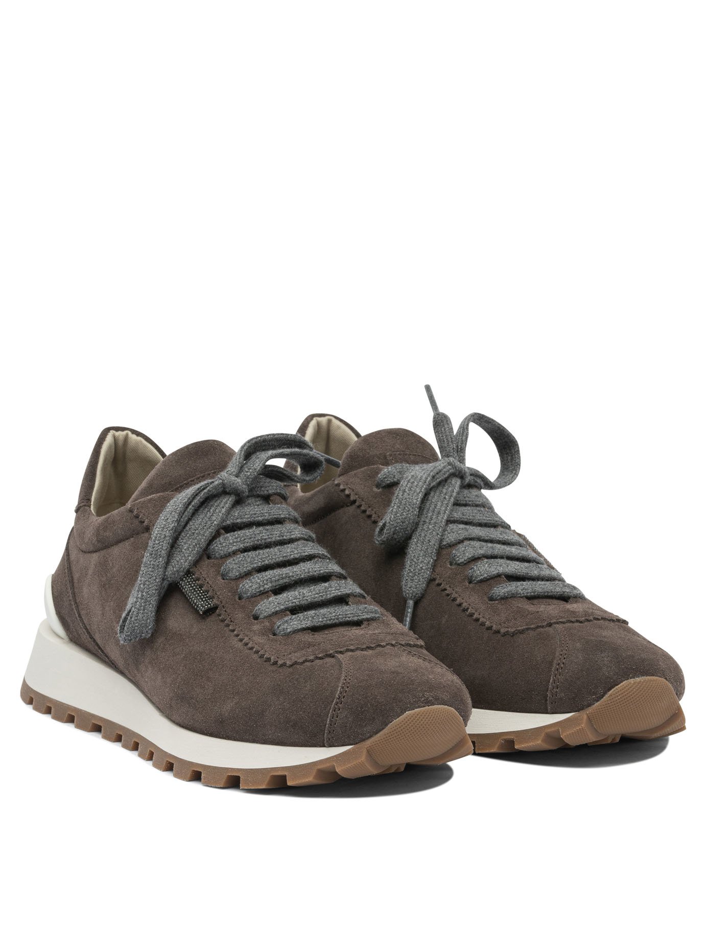 Suede "Runners" Sneakers with Shiny Tab - Image 2