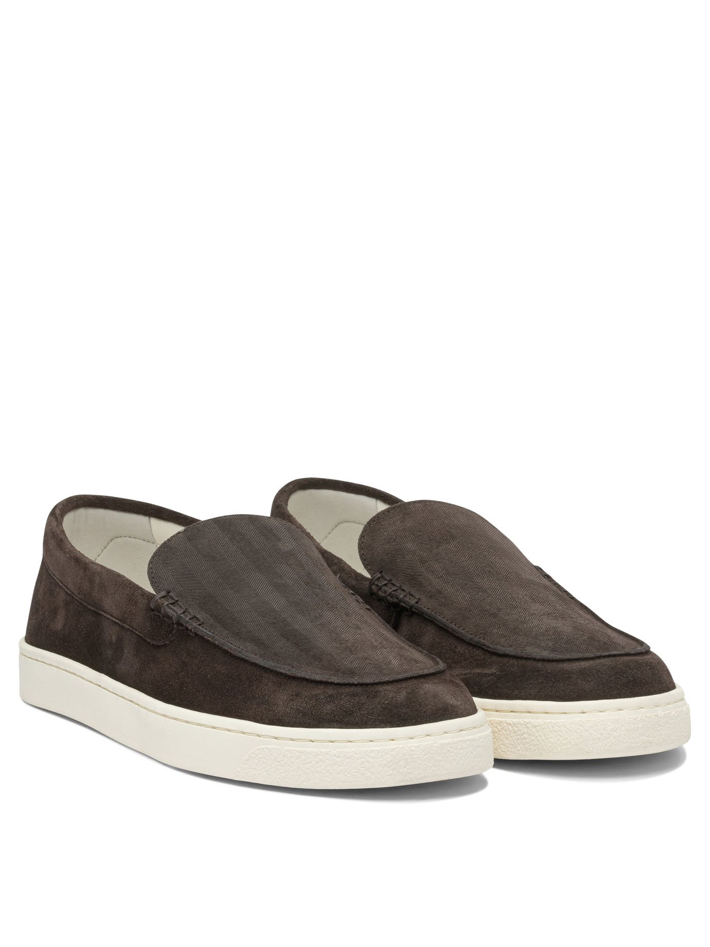 Chevron-effect suede loafers - Image 2