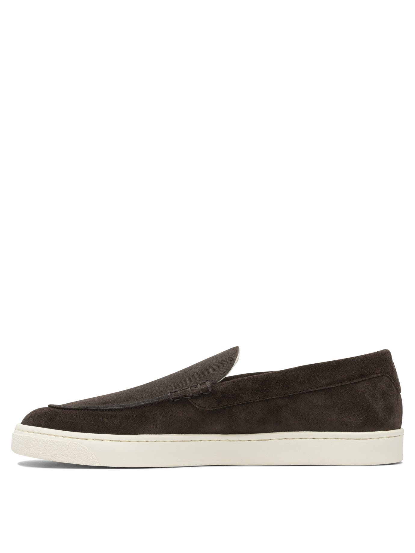 Chevron-effect suede loafers - Image 3