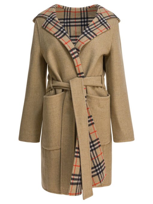 Reversible wool coat
