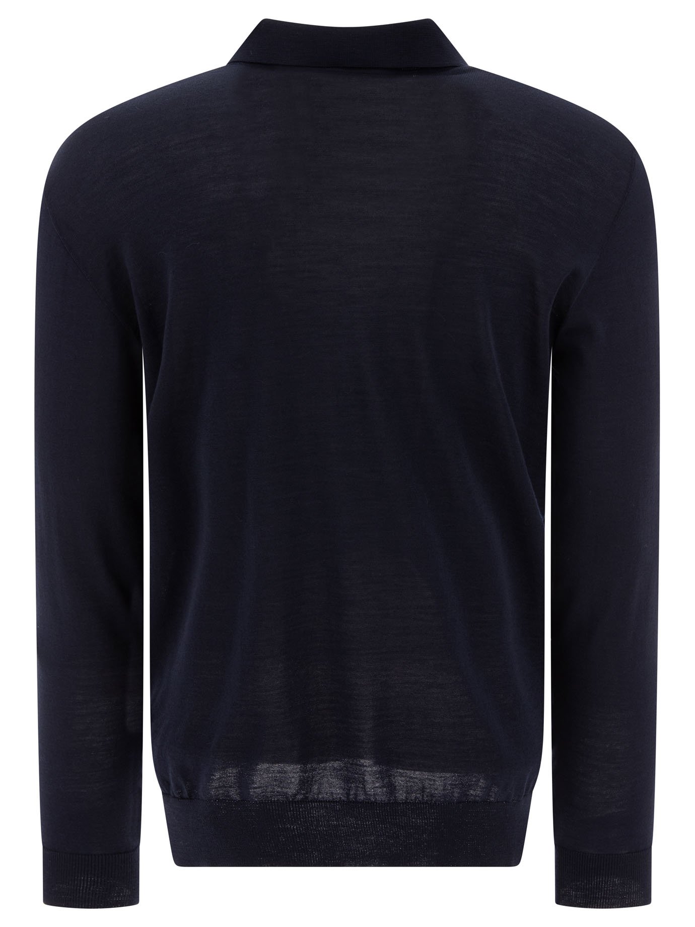 Wool long-sleeved polo shirt - Image 2