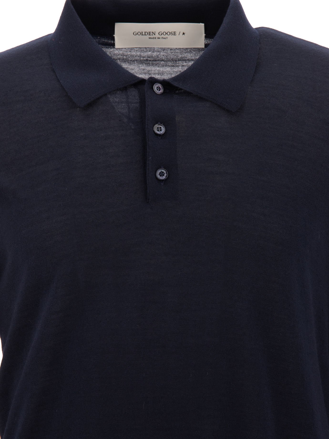 Wool long-sleeved polo shirt - Image 3