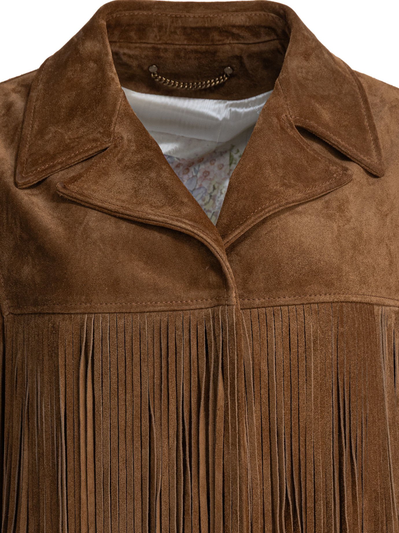 Suede jacket with bangs - Image 3