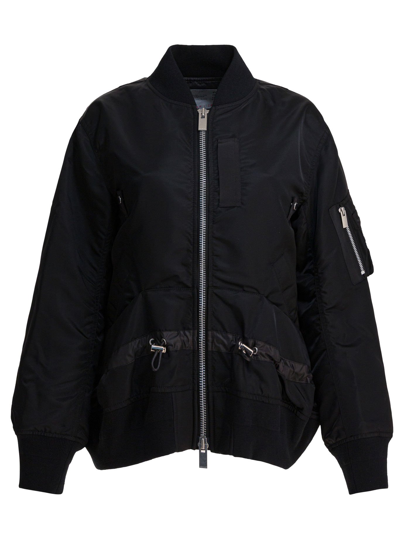 Nylon twill bomber jacket