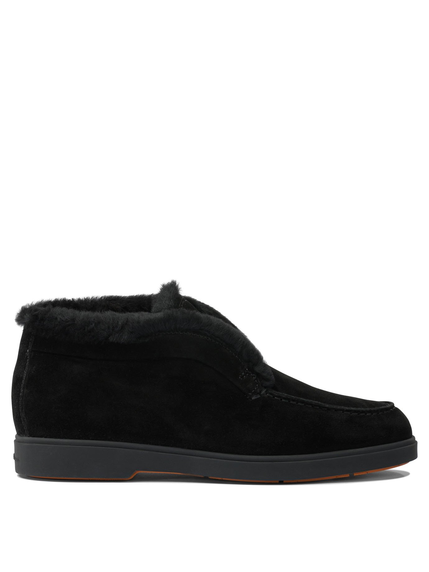 "Desert" ankle boots with fur