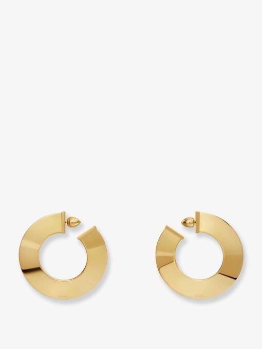 Blade Hoop S earrings with Logo detail