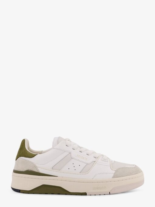Caly low-top leather and suede sneakers