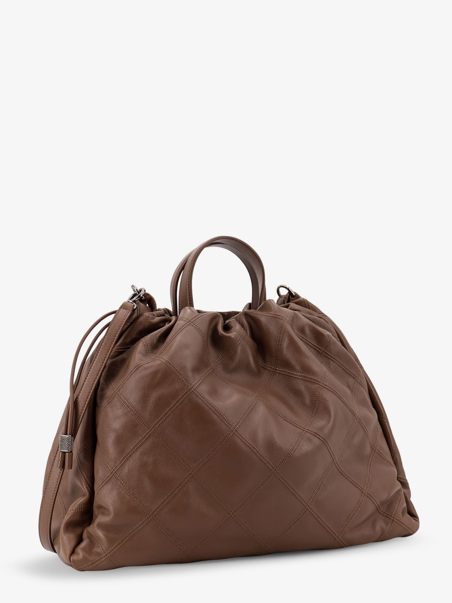 Mellow quilted leather shopper bag with Monile - Image 3