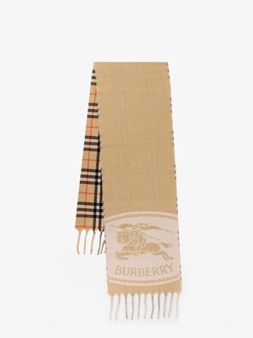 Reversible cashmere scarf