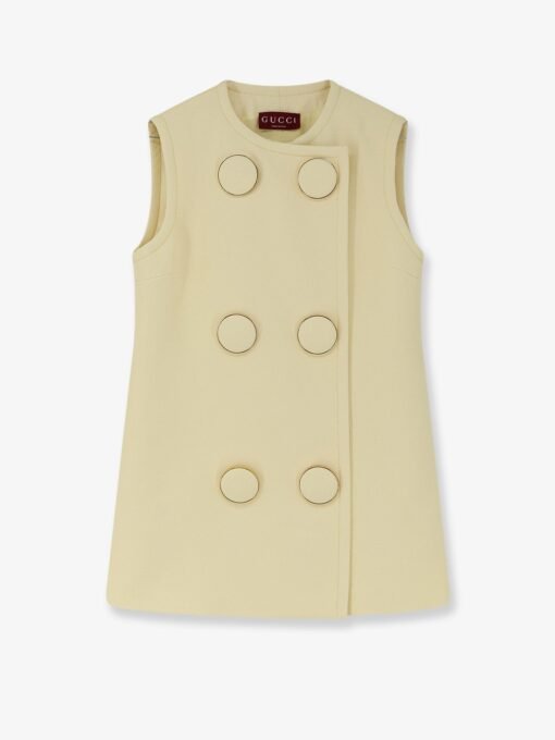 Viscose vest with maxi buttons
