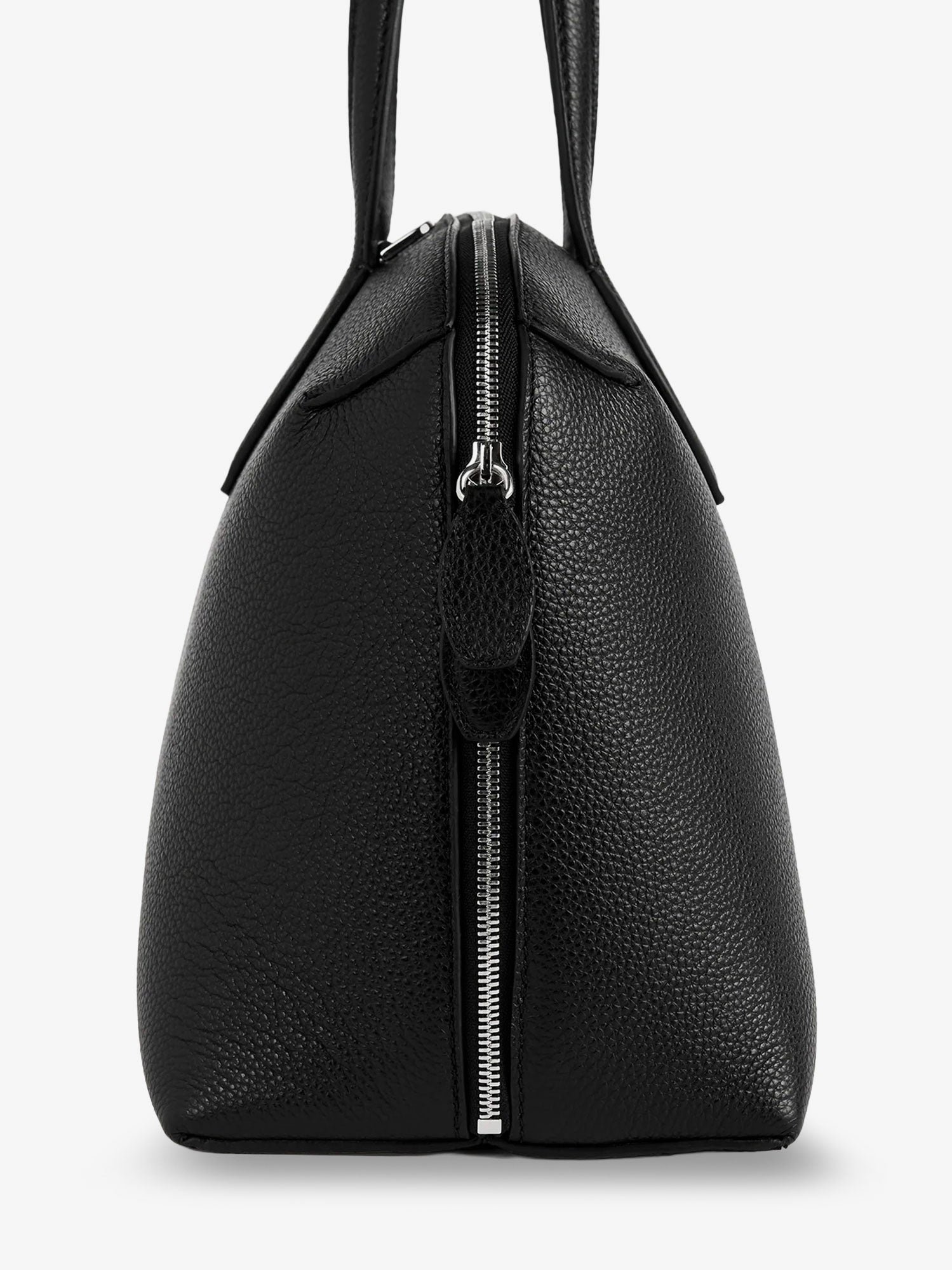 Leather handbag with engraved logo on the front - Image 3