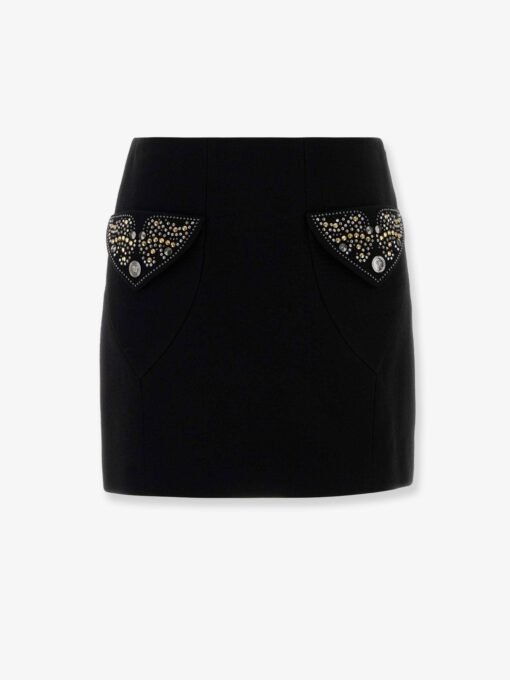 Virgin wool mini skirt